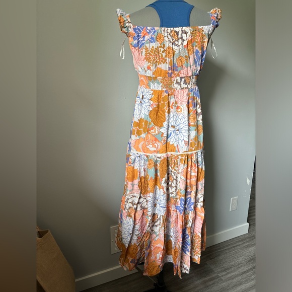Off shoulder floral print summer dress - Picture 3 of 4